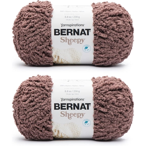 YANTONG Sheepy Brown Bear Yarn - 2 Pack of 250g/8.8oz - Nylon - 6 Super Bulky - 149 Yards - Knitting, Crocheting & Crafts