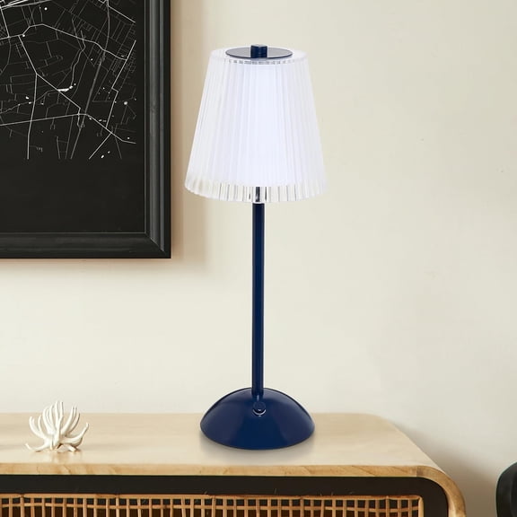 YANTONG Table Lamp, Desk lamp, 3 Different Lighting Modes, Modern Minimal Design for Dinner/Coffee Table/Restaurant/Bedroom, Classic Navy