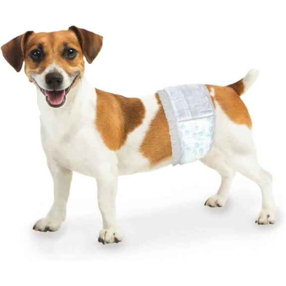 YANTONG Wee-Wee Super Absorbent Disposable Adjustable Dog Potty Training Male Wraps Diapers, Leak-Proof Protection for Puppies and Small Dogs, Extra Small, 36 Count