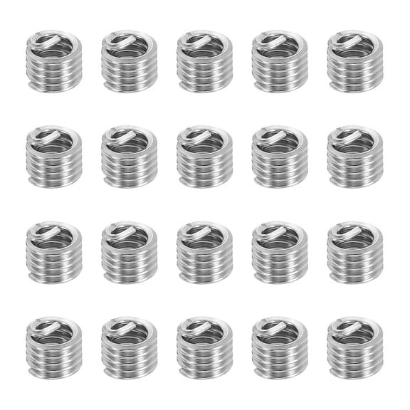 YANTONG Wire Thread Inserts 6#-32 UNC 1.5D 5.3mm, 20Pcs 304 Stainless Steel Helical Coiled Wire Screw Threaded Sleeve Sheath for Mechanical Equipment Automotive Repairs