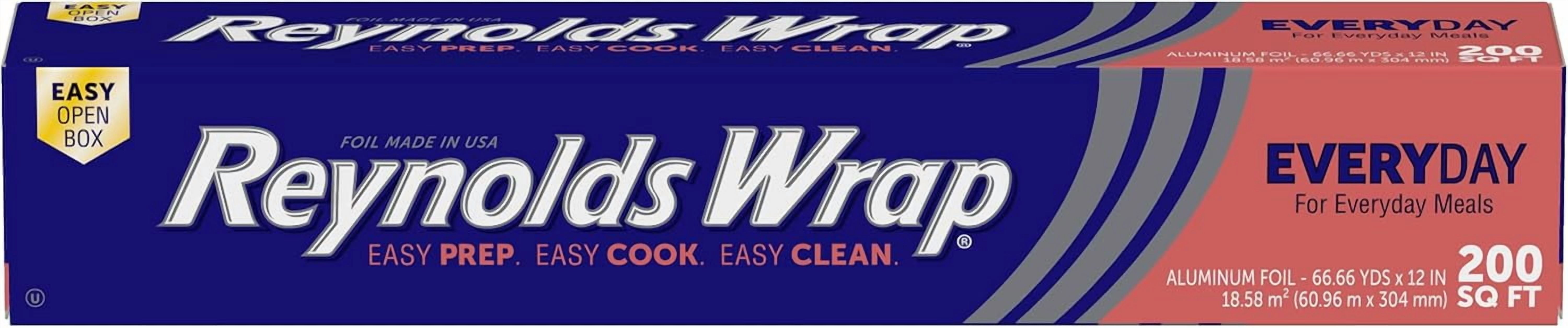 YANTONG Wrap Everyday Strength Aluminum Foil Roll, Freezer Safe and Grill Safe, Great for Foil Packets and Home Cooking, 12 Inches Wide, 200 Total Sq. Ft.
