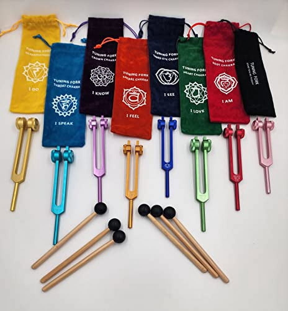 128 Hertz Chakra Tuning Fork Set For Healing, 7 Chakra And 1 Soul ...