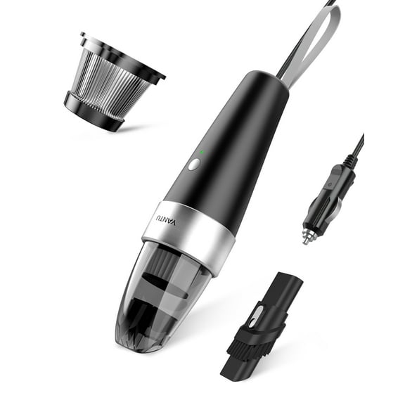 YANTU Car Vacuum Cleaner, 6000PA DC 12V Mini Handheld Vacuum for Wet/Dry with 2in1 Brush