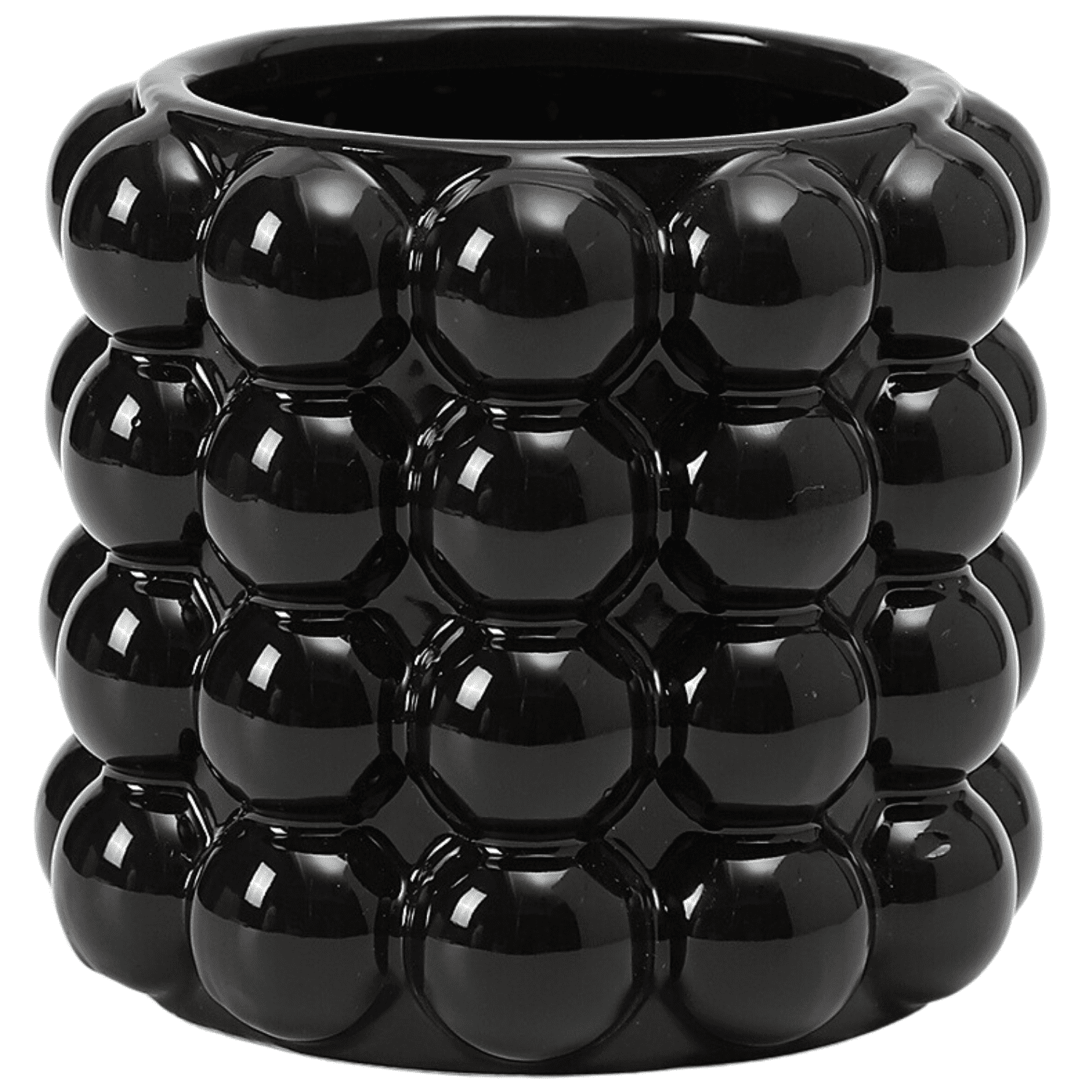 YANWE1 Bubble Vase, Small Vase, Black Ceramic Vase, Modern Vase, Boho