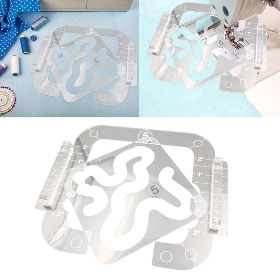 YANXIAO Motion Quilting Template Series with Quilting Frame for Domestic Sewing Machine Ruler Multicolor 2023 As Shown - Home Gift