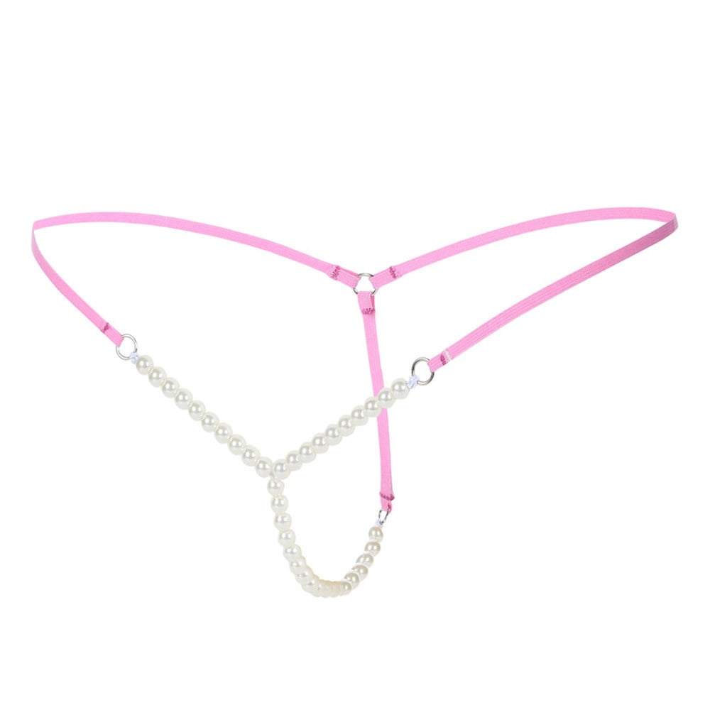 YANXIAO Sexy Womens Pearl GString and Thongs Solid Low Waist Underwear , Fun Underwear, lover
