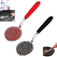 thumbnail image 1 of YANYI Chainmail Grill Scrubber, Chain Mail Grill Scrubber Cast Iron, 3-in-1 Chainmail Grill Cleaner Brush, Bristle-Free Dual Function Heavy-Duty Brush, Stainless Steel Steam Cleaner, 1 of 10