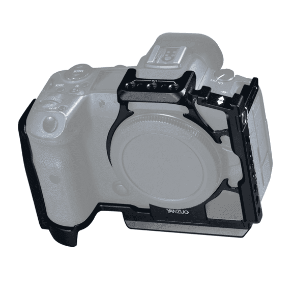 YANZUO Camera Cage Aluminum Video Camera Rig For Canon EOS R5 Camera(Black)
