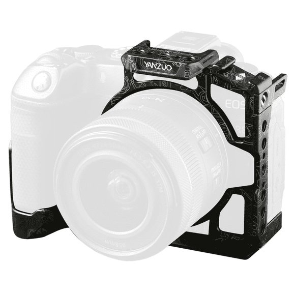 YANZUO Camera Cage Aluminum Video Camera Rig For Canon R8 Camera(Black)