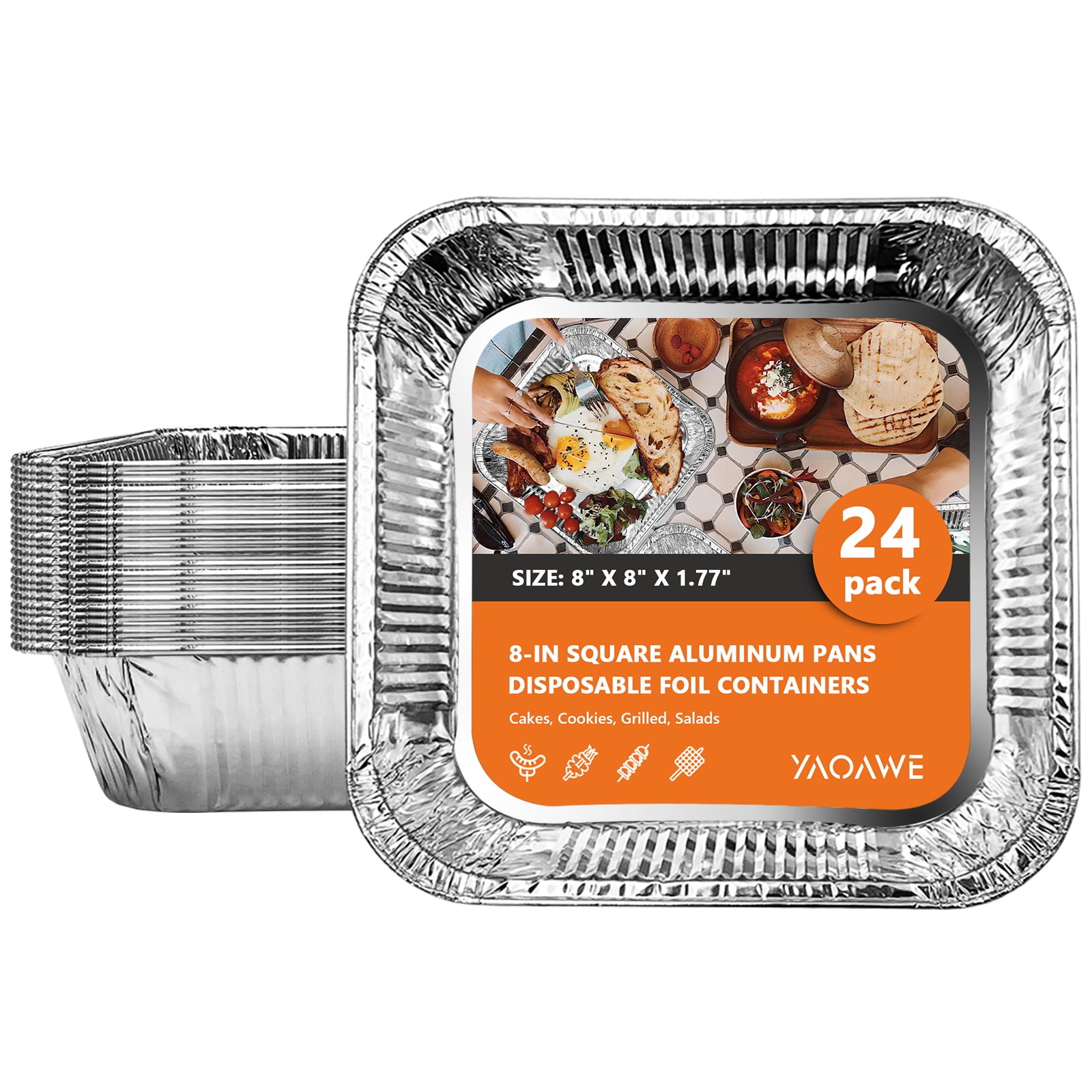 83160 Aluminum Foil Cake Pan- Disposable Baking Containers/Tins