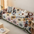 thumbnail image 1 of YAOLAN Cotton Geometric Sofa Cover Chenille Sofa Towels Furniture Protector 1 2 3 4 Seat Washable, 1 of 7