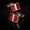 thumbnail image 1 of YAOLAN Red Crystal French Cufflinks High-grade Gold Male Cuff Nails Shirt Cuff Buttons, 1 of 4