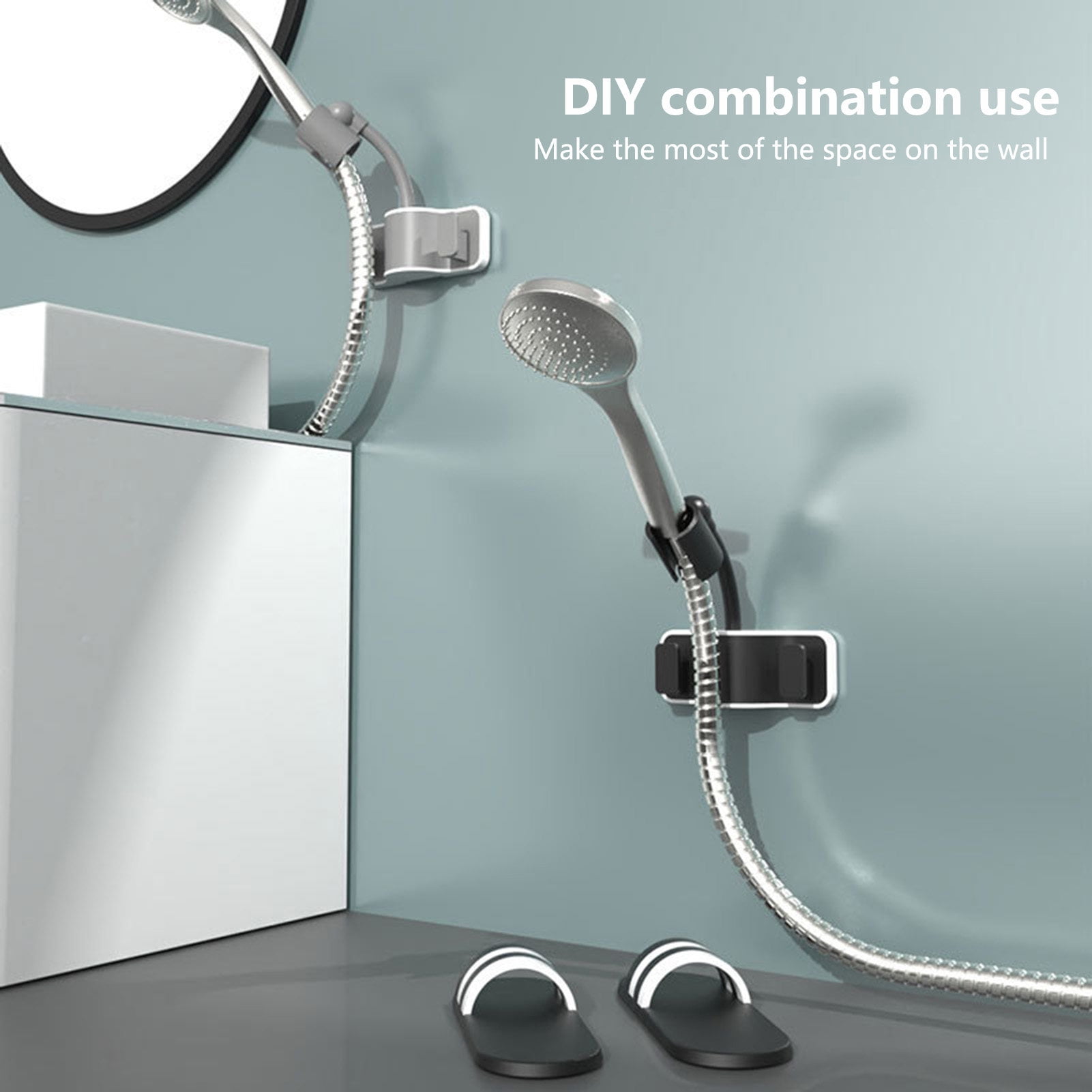 YAOMOBB Punch Free Bathroom Bracket Adjustable Universal Stand Punch