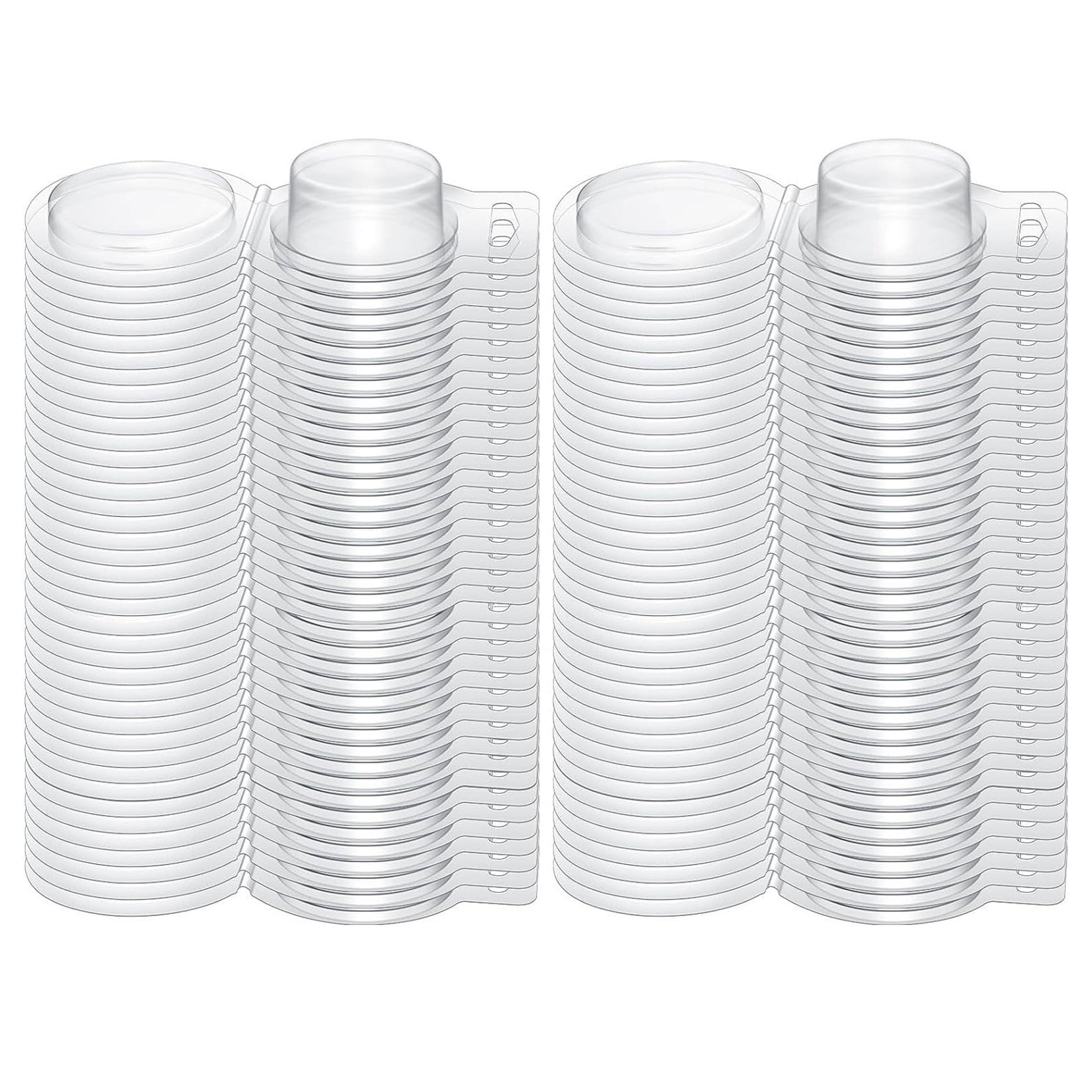 YAOMOBB Wax Melter Container Clear Wax Melt Container Set 100Pcs Square