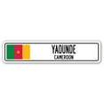 thumbnail image 1 of YAOUNDE CAMEROON Street Sign Cameroonian flag city country road wall gift, 1 of 5