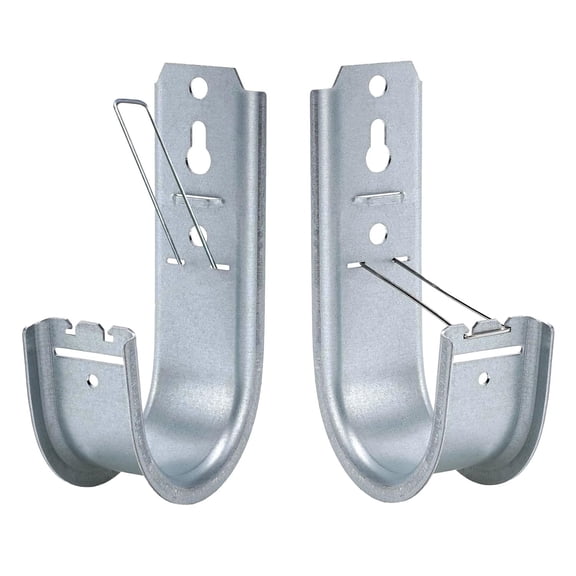 YAOYAO LAND 25 Pack 2-Inch Galvanized Steel Cable Support J-Hooks with Retainer Clips - Heavy Duty Wall Mount Cable Management Hooks for Structured Cabling & Organization