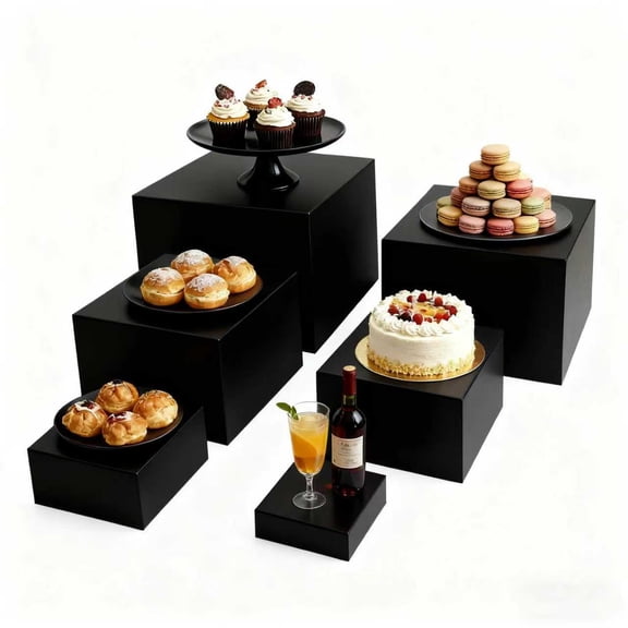 YAOYAO LAND Buffet Risers,acrylic display risers,Dessert table display set Display Racks for Gatherings,Catering,Jewelry,and Collectibles