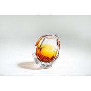 YAOYUAN Hand Blown Glass vase - Elegant mini Bud vases for Console Table Decor, Beautiful Blown Glass Decor & Diffuser, Perfect Home Decoration Large