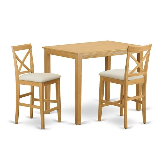 YAPB3-OAK-C 3 PC counter height Dining set-pub Table and 2 counter height Dining chair