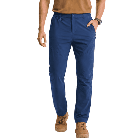 YAPPO Men's Lightweight Hiking Pants, Quick-Dry 4-Way Stretch Water-Resistant Outdoor Work Pants with 4 Pockets