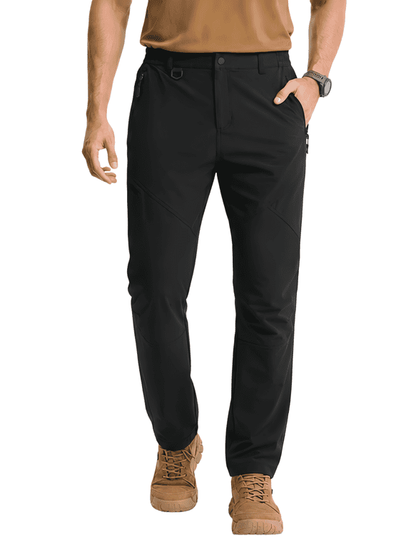Men's Lightweight Hiking Pants, Quick-Dry 4-Way Stretch Water-Resistant Outdoor Work Pants with 4 Pockets