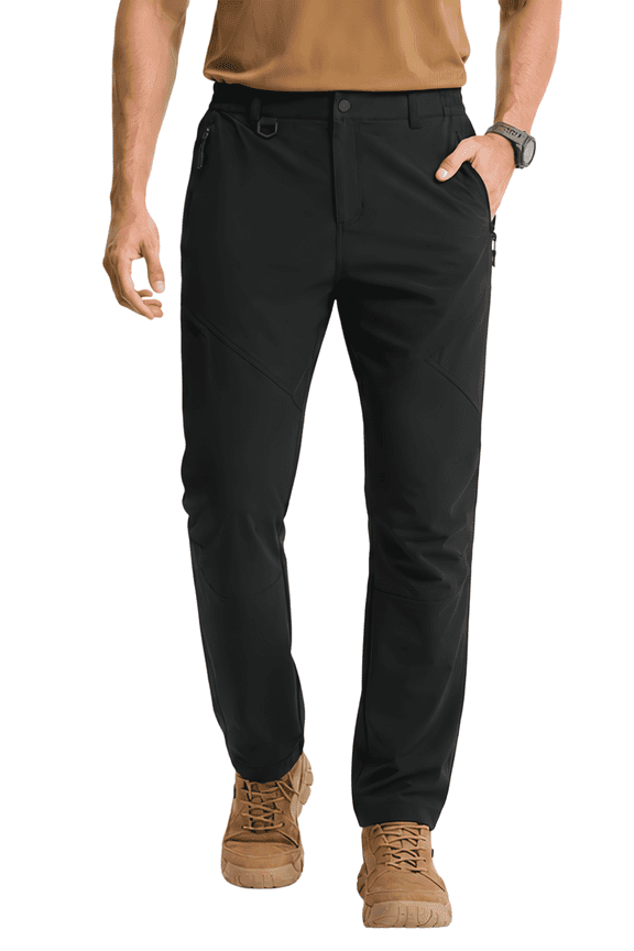 Men’s Lightweight Hiking Cargo Pants, Quick Dry 4-Way Stretch Water Resistant Tactical Work Pants with Secure Zipper Pockets