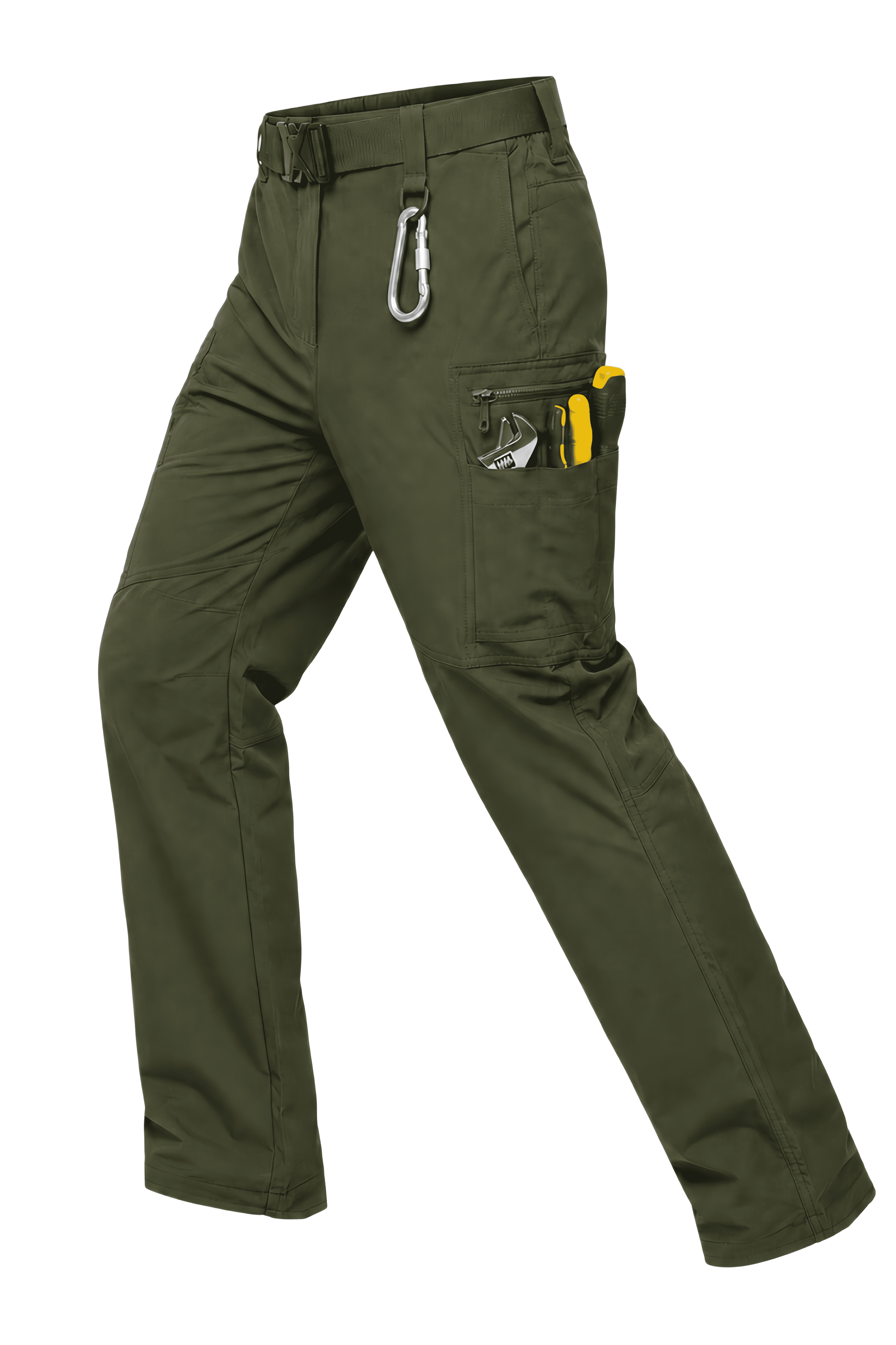 YAPPO Men's Work Pants, Water-Resistant Stretch Hiking Cargo Pants with ...