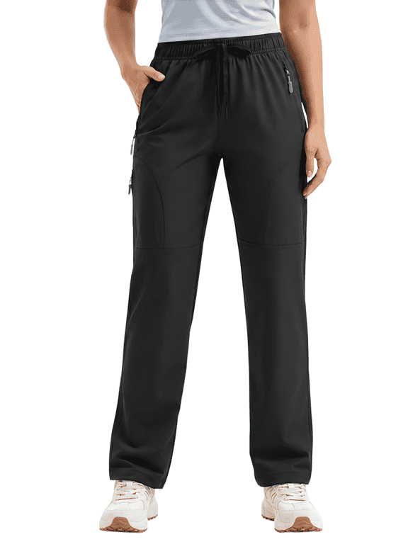 Women's Hiking Pants Lightweight Quick Dry Cargo Pants, Water Resistant UPF 50+ Travel Outdoor Pants with 5 Zipper Pockets