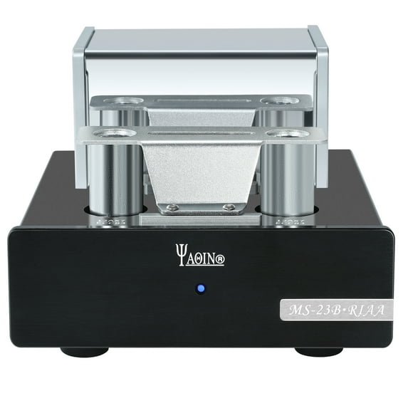 YAQIN MS-23B MM Phono Tube Amplifier Turntable Preamplifier with Tube Preamp, Compatible with Vinyl Turntables (RIAA), Featuring Premium Components for Superior Acoustic Performance