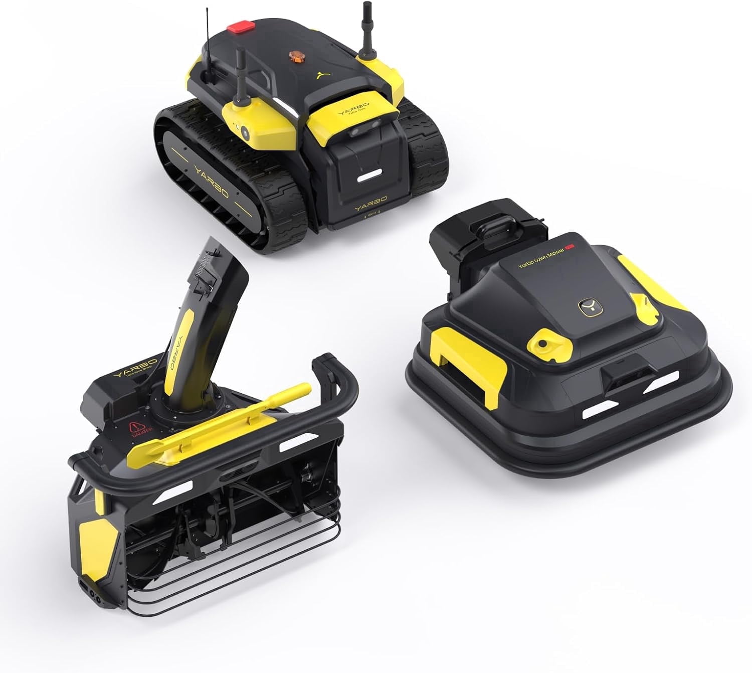 YARBO Robot Lawn Mower Pro and Snow Blower with Modular Design, Auto-Recharging, AI Multi-Zone Mapping & RTK GPS for Navigation
