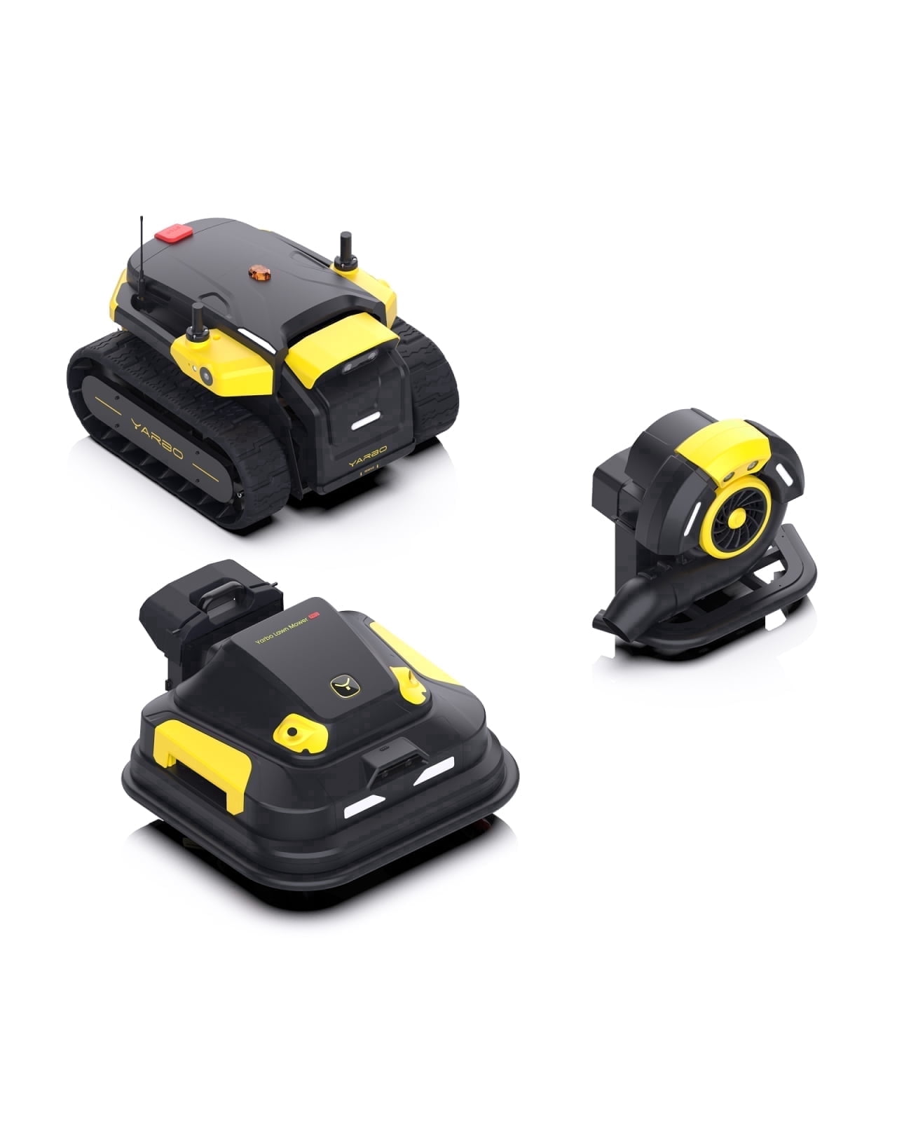 YARBO Robot Lawn Mower Pro and Robot Blower with Modular Design, Wire-Free Setup, Auto-Recharging, AI Multi-Zone Mapping & RTK GPS for Navigation