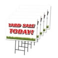 thumbnail image 1 of YARD SALE TODAY 5 Pack Of 18" x 24" Yard Sign & Stake | Advertise Your Business | Stake Included Image On Front Only | Made in The USA, 1 of 3