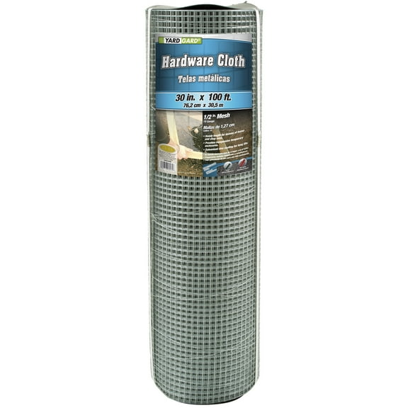 YARDGARD 19 Gauge 1/2 Inch Mesh 2.5 Foot x 100 Foot Galvanized Hardware Cloth