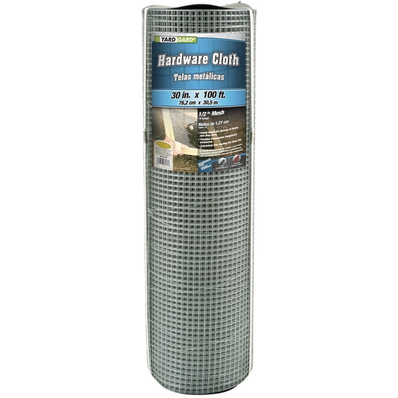 YARDGARD 19 Gauge 1/2 Inch Mesh 2.5 Foot x 100 Foot Galvanized Hardware Cloth