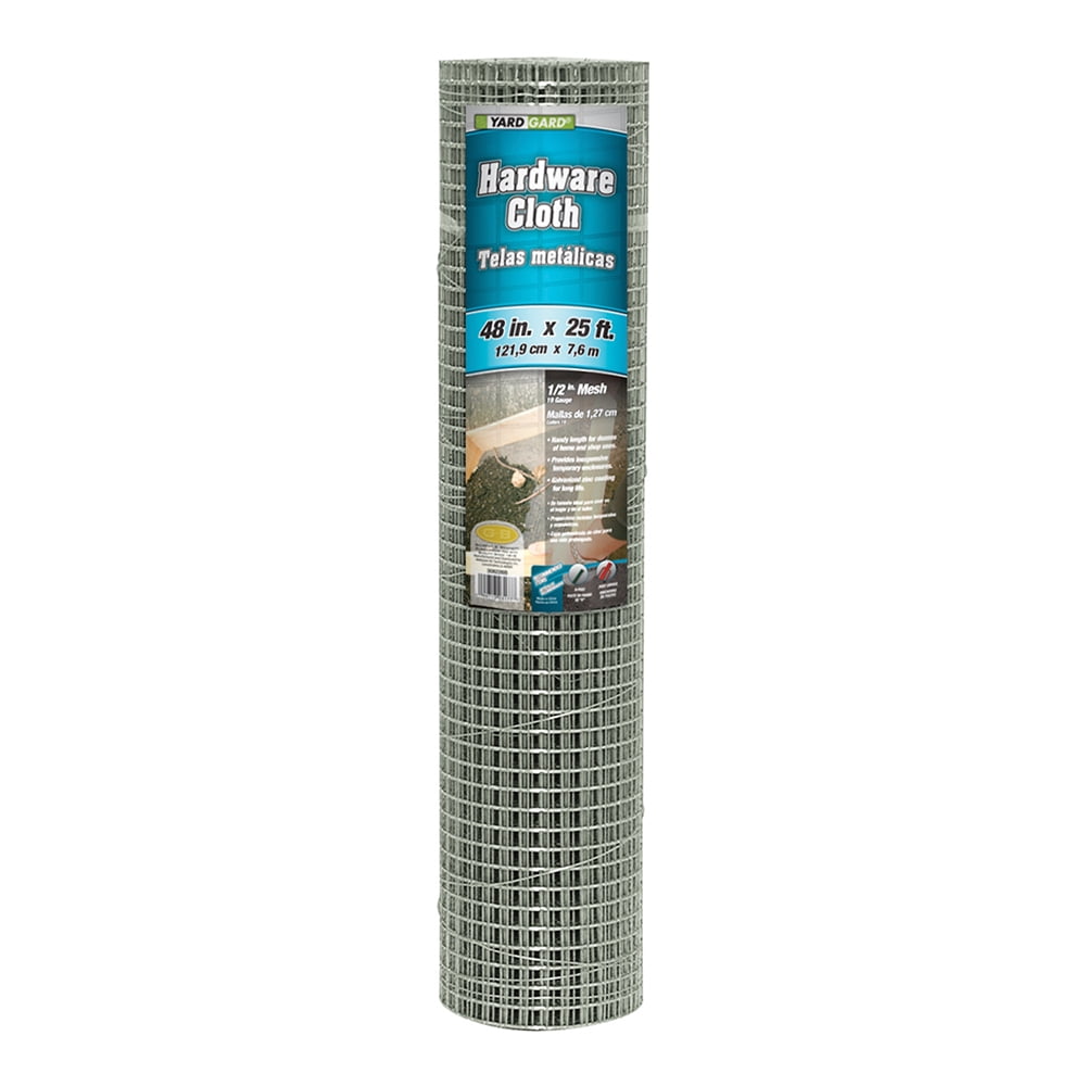 YARDGARD 19 Gauge 1/2 Inch Mesh 4 Foot x 25 Foot Galvanized Hardware Cloth