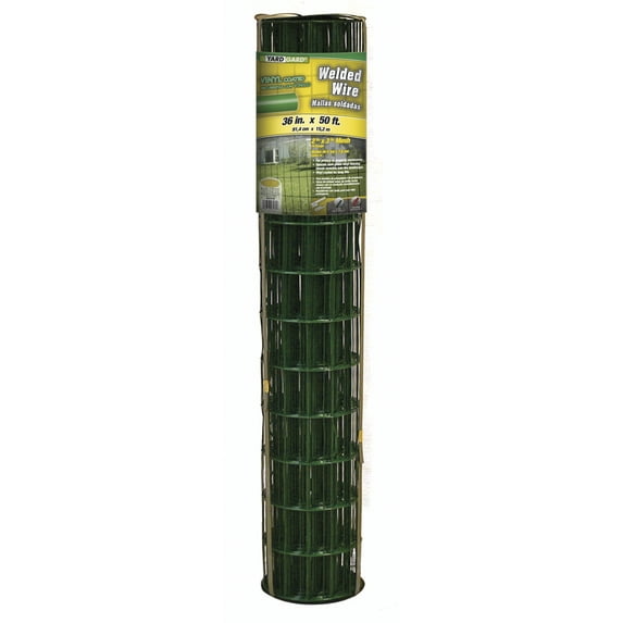 YARDGARD 2 Inch by 3 Inch Mesh, 36 Inch by 50 Foot 16 Gauge PVC Coated Welded Wire Fence
