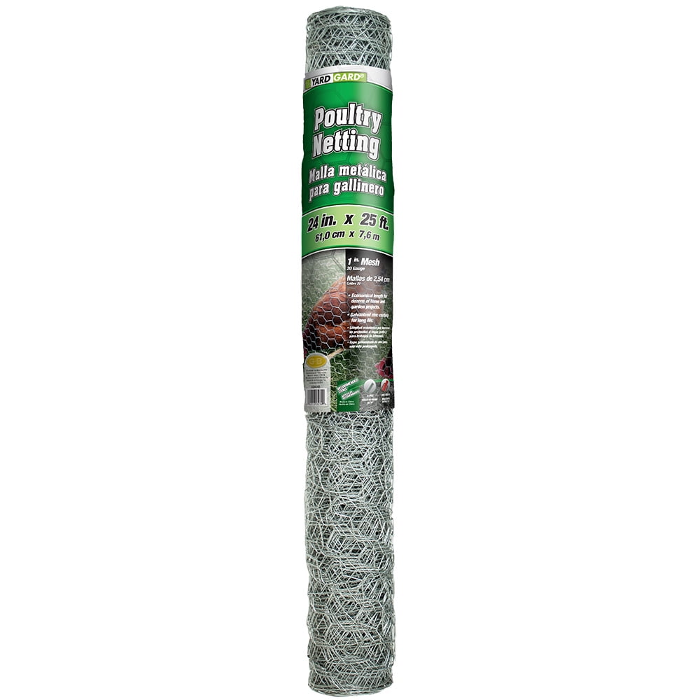 YARDGARD 2 foot X 25 foot 1 Inch Mesh Poultry Netting - Walmart.com