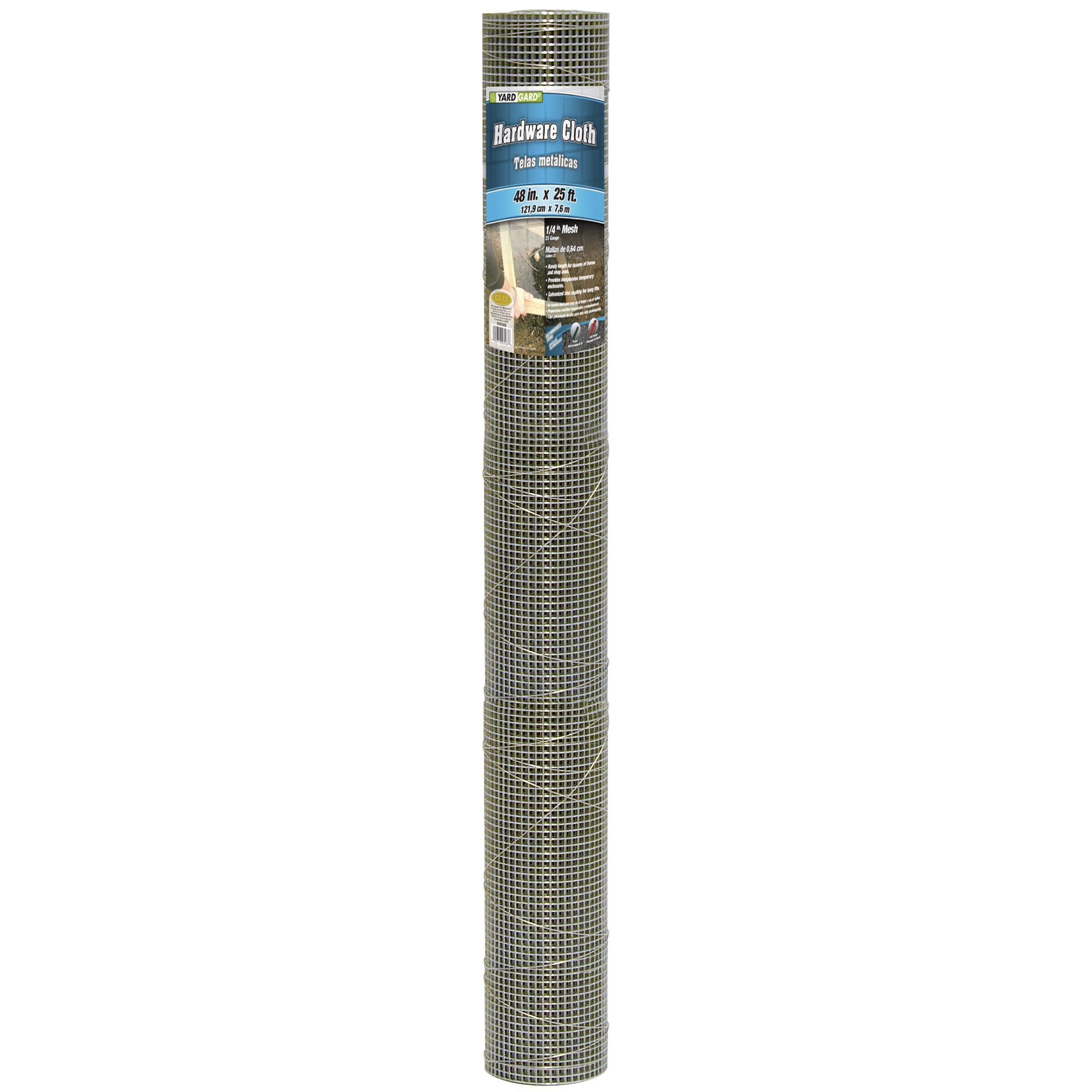 YARDGARD 23 Gauge 1/4 Inch Mesh 4 Foot x 25 Foot Galvanized Hardware Cloth