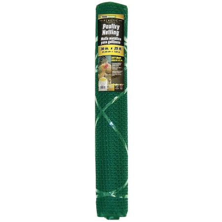 YARDGARD 3 Foot x 25 Foot Black Plastic Poultry Netting