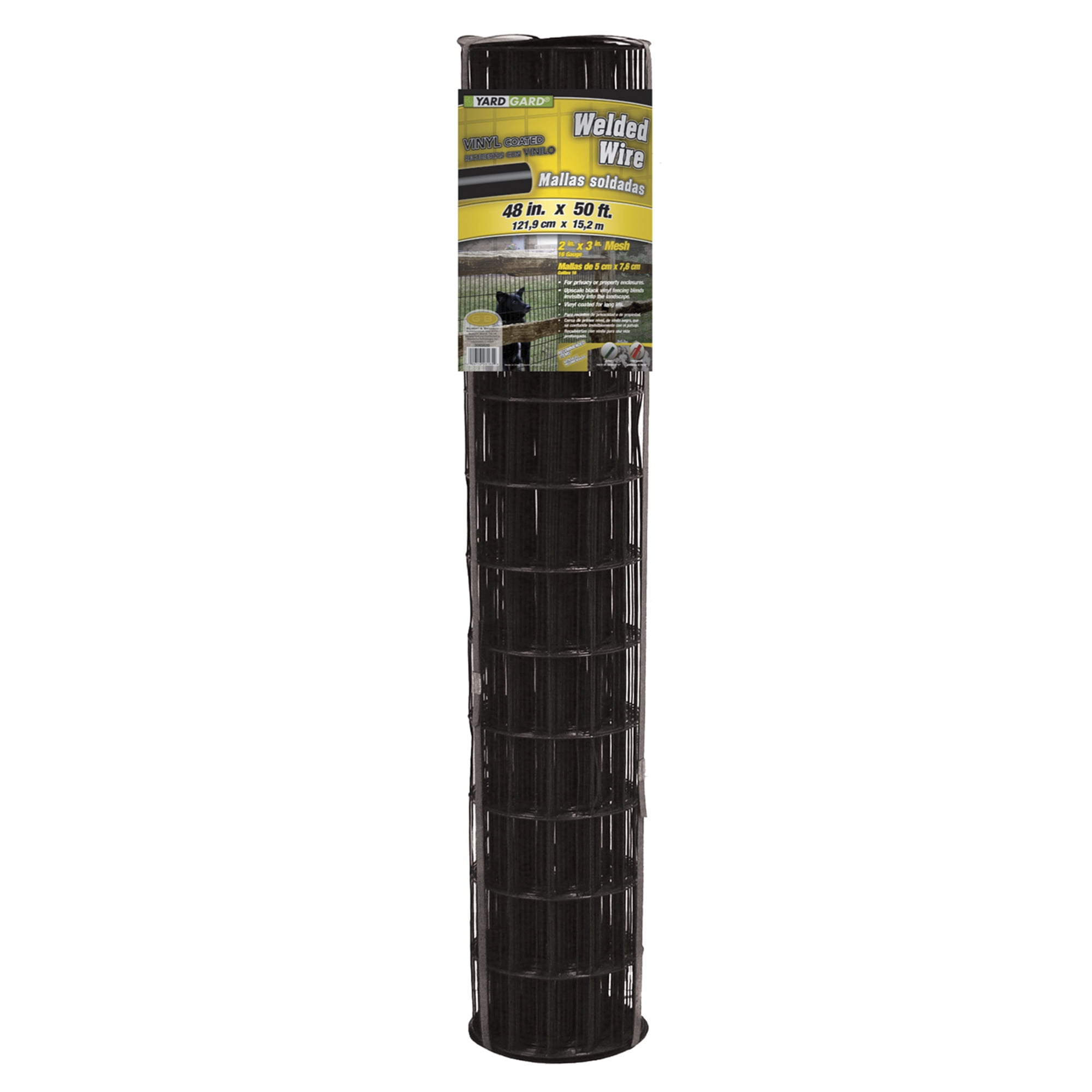 Black PVC-Coated 48" x 50' Welded Wire Fence