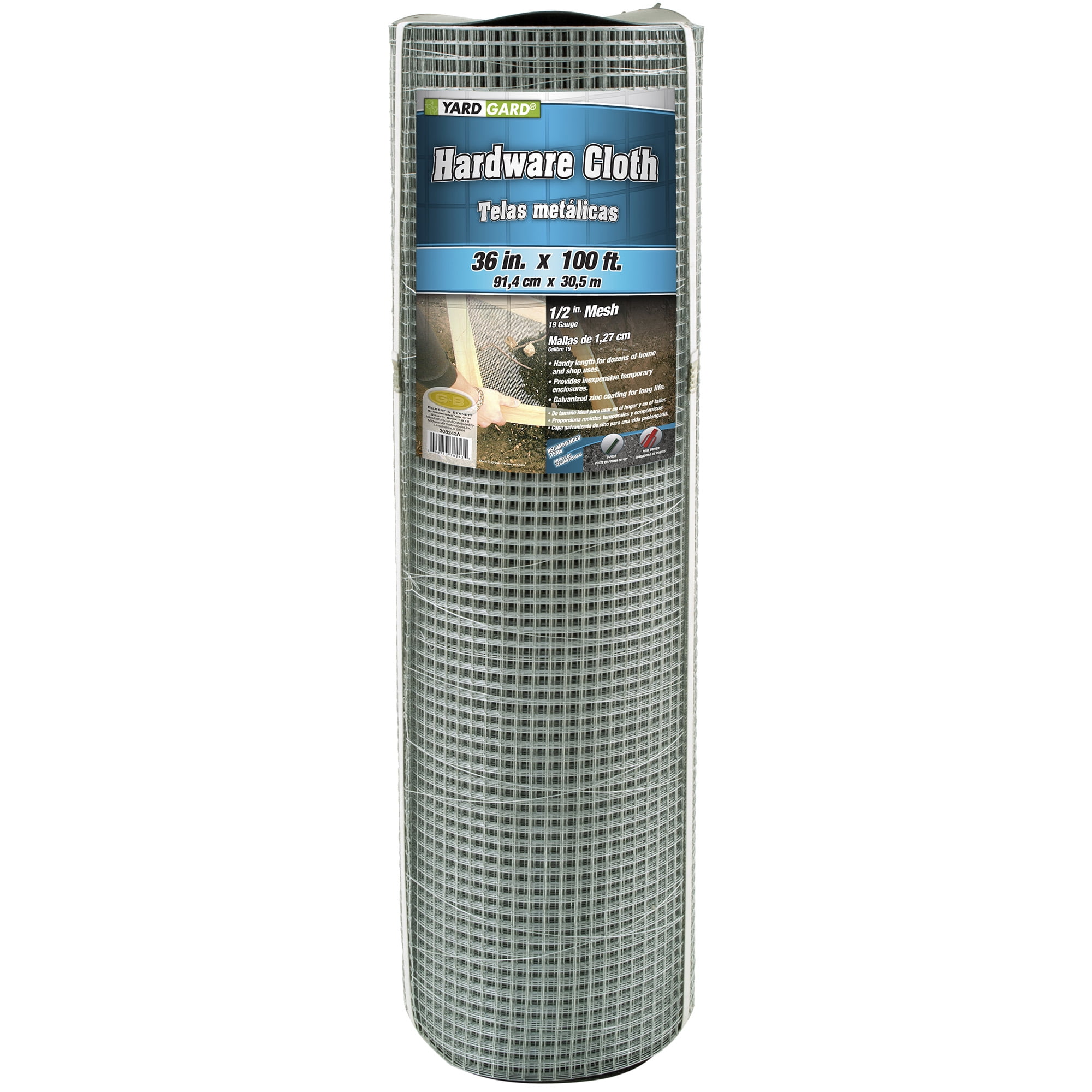 Silver Galvanized Metal Mesh Fence with 1/2 Inch Mesh