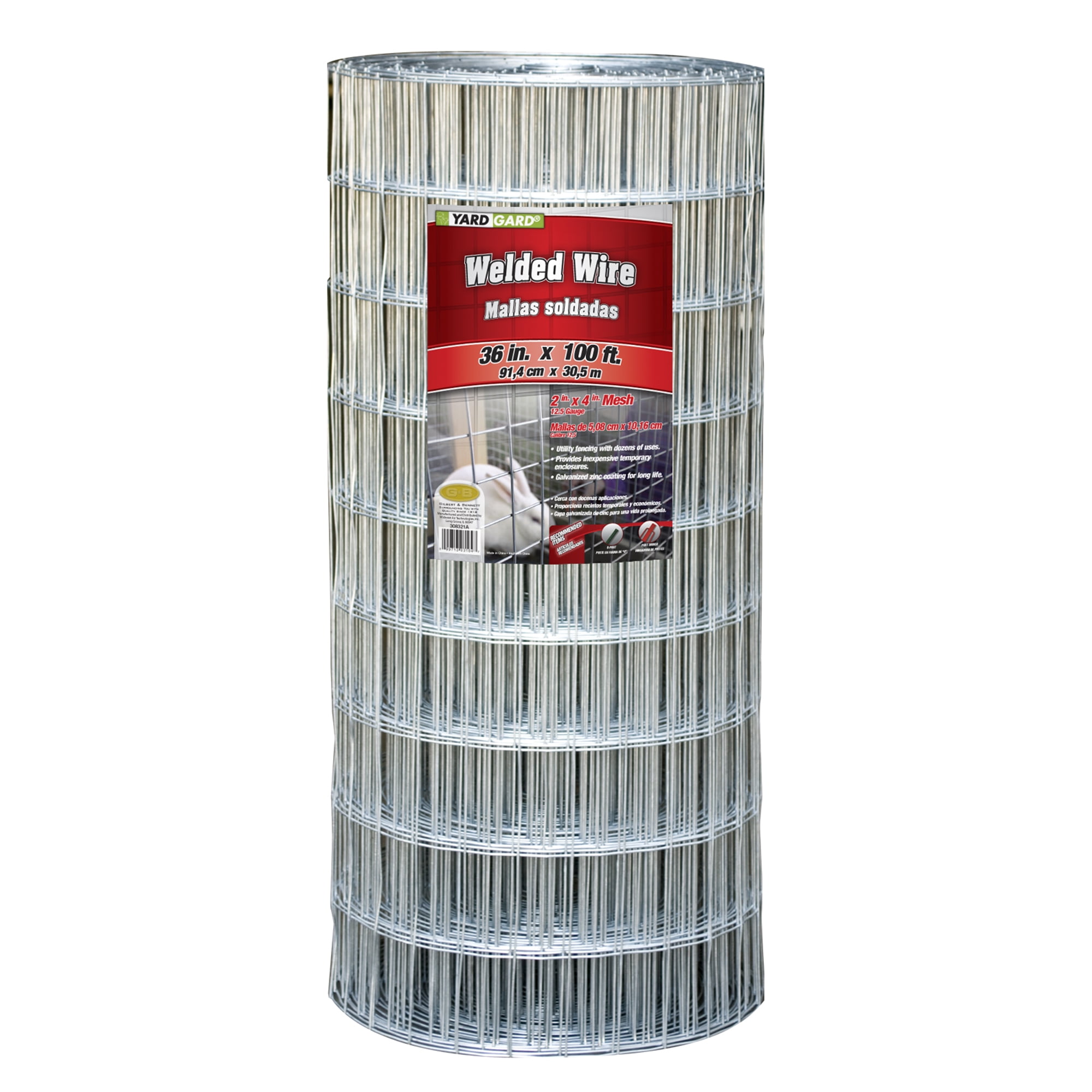 YARDGARD 48x100ft 12.5 Gauge Galvanized Welded Wire Fencing