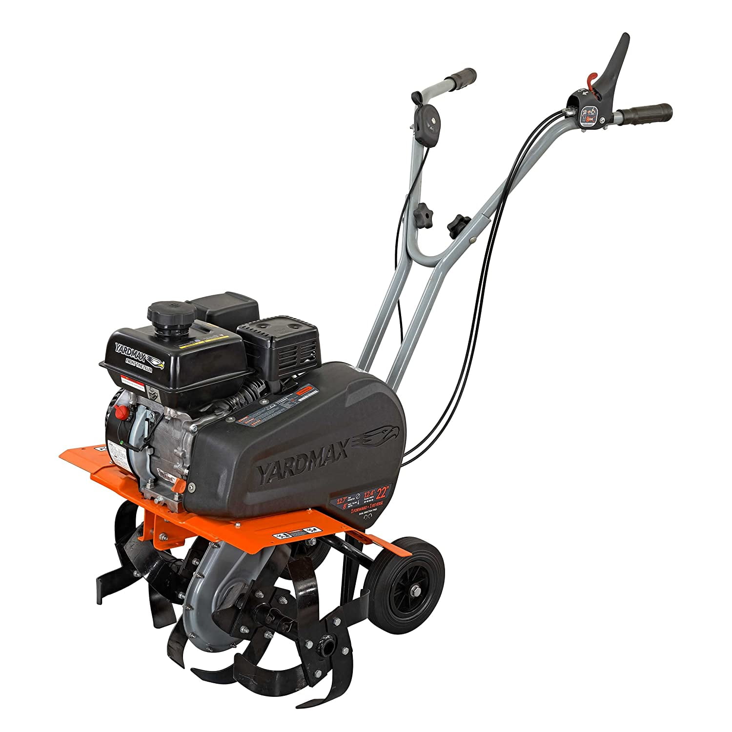 YARDMAX 22 in. 209cc Front Tine Forward and Reverse Rotating Gas Garden Tiller Sansujyuku sansujyuku.com