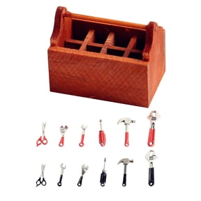 YARNOW 1 Set Funny Mini House Tools and Tool Box Mini Repaired Tools Mini Outdoor Tools