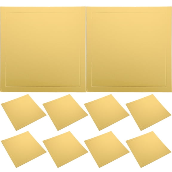 YARNOW 10pcs Square Cardboard Cake Boards Baking Drum Base for Cakes and Pastries and Sturdy