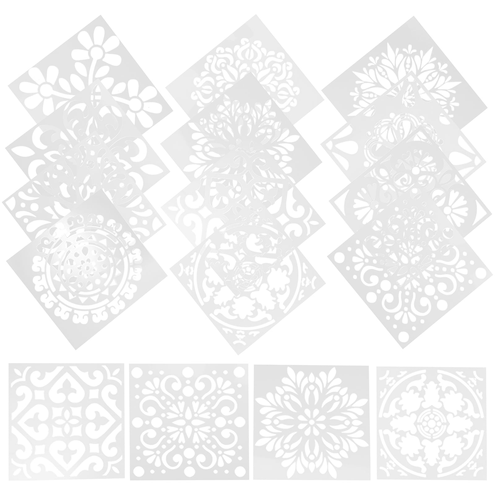 YARNOW 16pcs Mandala Painting Templates Kid Drawing Graffiti Templates Drawing Tools for Girl Boy