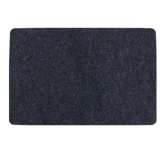 HOOWIFFY Yarnow Dark Grey Home Door Mat, Water Absorbent, Dust Resistant, Non- Backing, and Stylish Entryway Rug