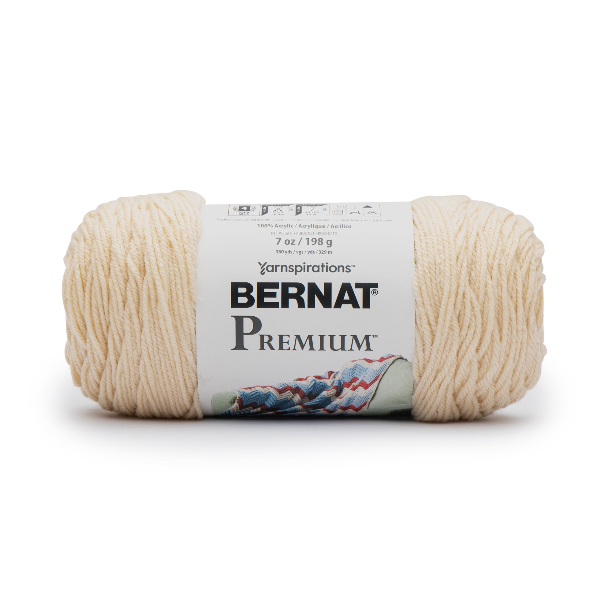 Bernat® Premium™ #4 Worsted (Medium) Acrylic Yarn, Almond 7oz/198g 360 Yards