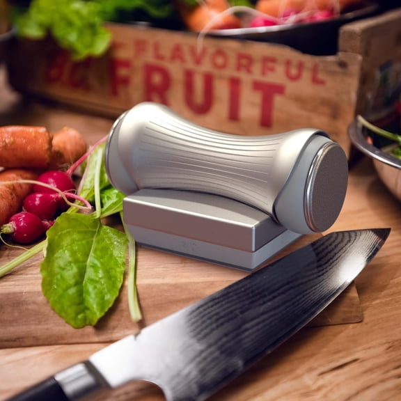 YARO Professional Rolling Knife Sharpener with Adjustable Magnetic Angles for Kitchen Chef Knives - Aluminum Sharpening System Kit