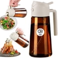 thumbnail image 1 of YARRAMATE 16oz/470ml Oil Sprayer for Cooking w/ Stickers, Light Blocking 2 in 1 Olive Oil Dispenser Bottle for Air Fryer, BBQ (White), 1 of 8